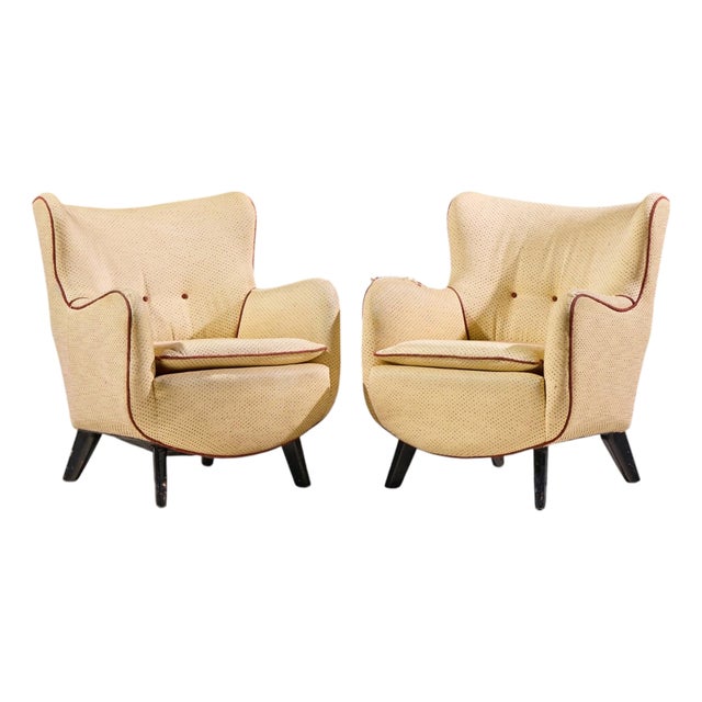 George Nelson for Herman Miller Model 4688 Mid Century Lounge Chairs - Pair For Sale