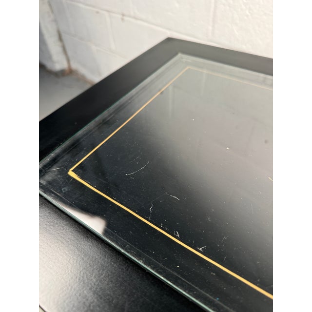 Black Vintage Chinoiserie Style Hand Painted Console Table For Sale - Image 8 of 11