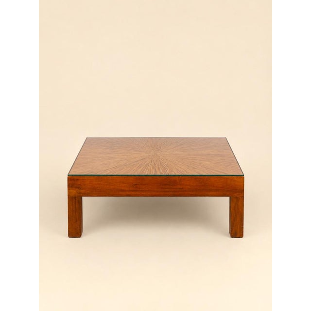 Vintage Straw Marquetry Coffee Table, 2000s For Sale - Image 3 of 4