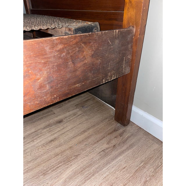 Late 20th Century Carved Hardwood Twin Bed For Sale - Image 11 of 12