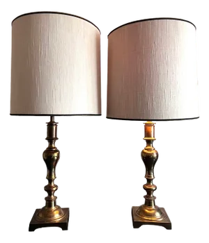 Large Brass Table Lamps from Stiffel, 1960s, Set of 2
