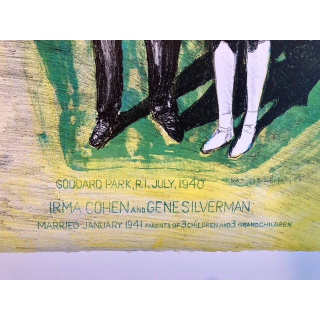 Sid Chafetz, Columbus Ohio State Art Judaica Wedding Anniversary Lithograph Jewish Americana, 1998 For Sale - Image 4 of 5