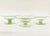 A fine, large set of Venetian glass footed tazzas or compotes for serving. Attributed to Salviati. In lime green (almost...