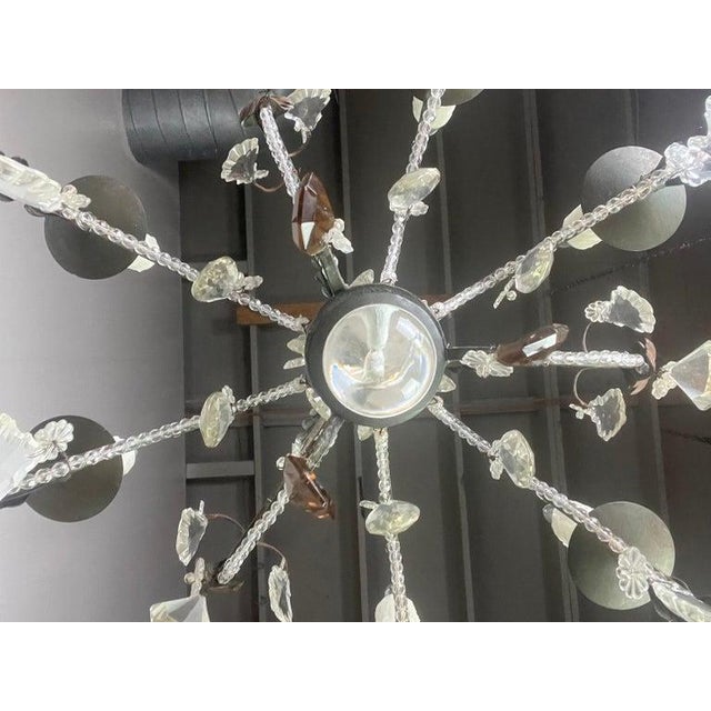 French Crystal Beaded Chandelier C. 1900's For Sale In Los Angeles - Image 6 of 12