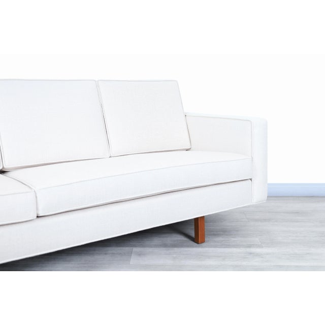 Dunbar Furniture Vintage Walnut Sofa by Edward Wormley For Sale - Image 4 of 10