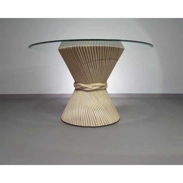 Vintage Sheaf of Wheat Bamboo Dining Table from McGuire, USA For Sale - Image 11 of 16