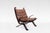 Vintage Cognac Focus Lounge Chair from Bramin Møbler, 1970s For Sale - Image 3 of 4