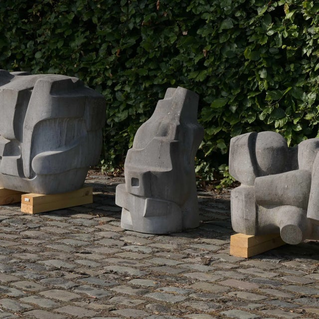 Stone Jan Keustermans, Abstract Sculpture, Belgian Blue Stone For Sale - Image 7 of 16