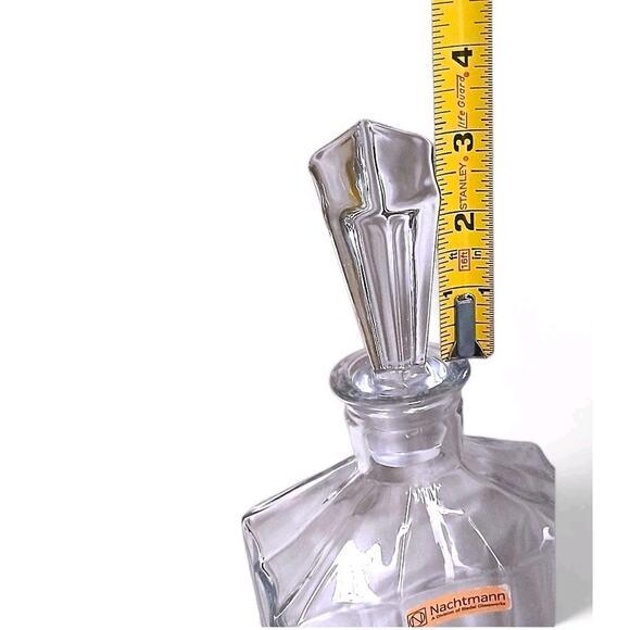 1970s Nachtmann Decanter Leaded Crystal Clear Whiskey Bar Square Classy Luxury For Sale - Image 9 of 11