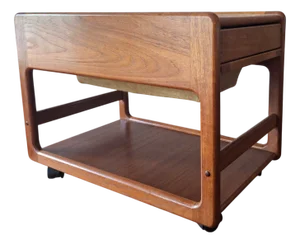 Teak Multifunction Serving Bar Cart, Denmark 1960s