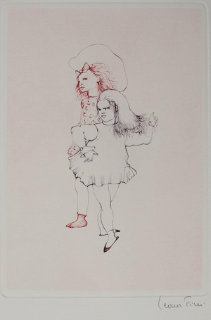 Léonor Fini, Le caprice, Etching