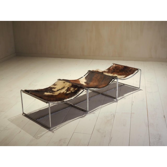 1970s Vintage Cowhide Stools by Odile Mir, 1972, Set of 3 For Sale - Image 5 of 18