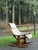 Wood Vintage Scandinavian Leather Rocking Chair For Sale - Image 7 of 7