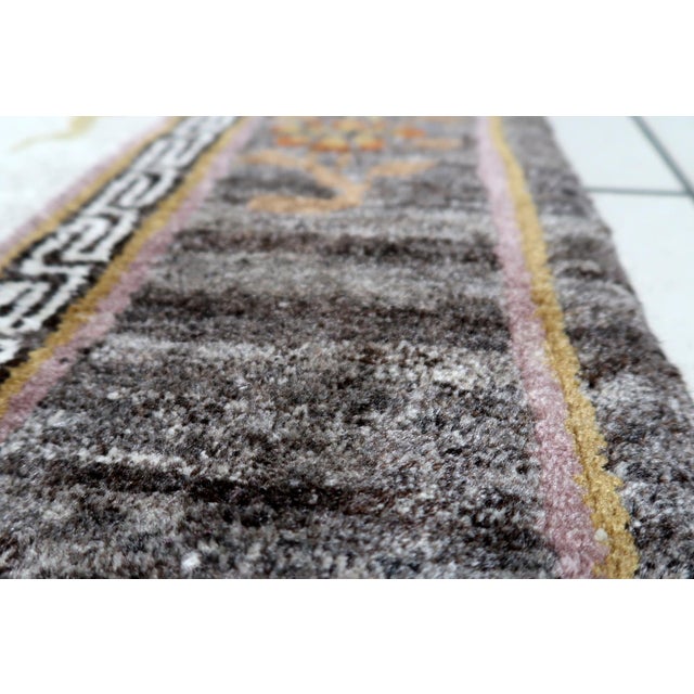 1960s, Vintage Tibetan Art Deco Khaden Rug 3' X 7' For Sale - Image 4 of 13