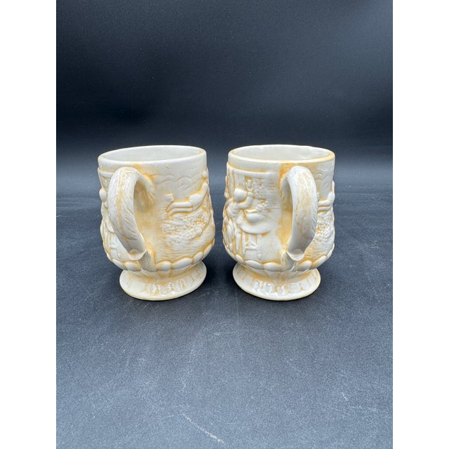 Vintage Carved Tam O'Shanter Eh the Witches Pursuit Coffee Tea Mugs Set of 2 For Sale In Dallas - Image 6 of 8