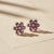Not Yet Made - Made To Order Flower Earrings Studs With Amethyst and Citrines, Silver, Gold, Pair For Sale - Image 5 of 7