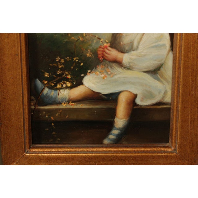 After Zula Kenyon Oil Painting on Panel, 'The Song of the Bluebird' For Sale - Image 11 of 12