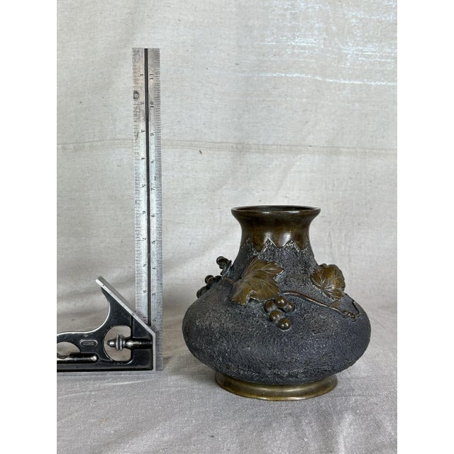 Japanese Bronze Vase — Late Meiji Period For Sale - Image 9 of 9