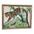 Vintage Leopard Jungle Needlepoint Textile Art in Faux Bamboo Frame For Sale
