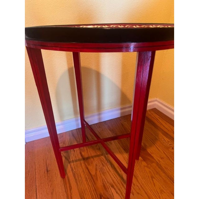 Traditional Late 19th Century Empire Oval Tote Tray Table For Sale - Image 3 of 4