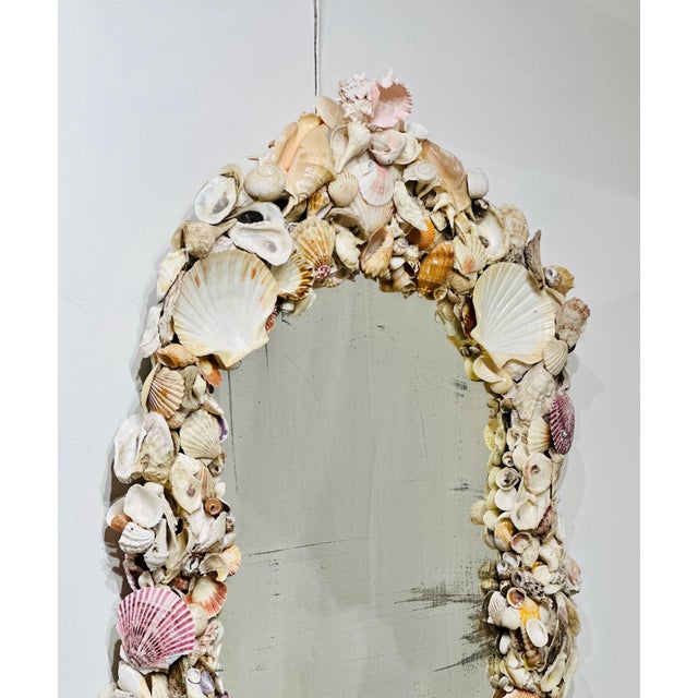 Antique Seashell Wall Mirror For Sale - Image 4 of 10
