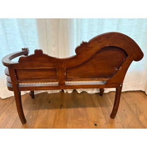 1980s Settee With Noah's Ark Hand-Carved Theme For Sale In Austin - Image 6 of 9