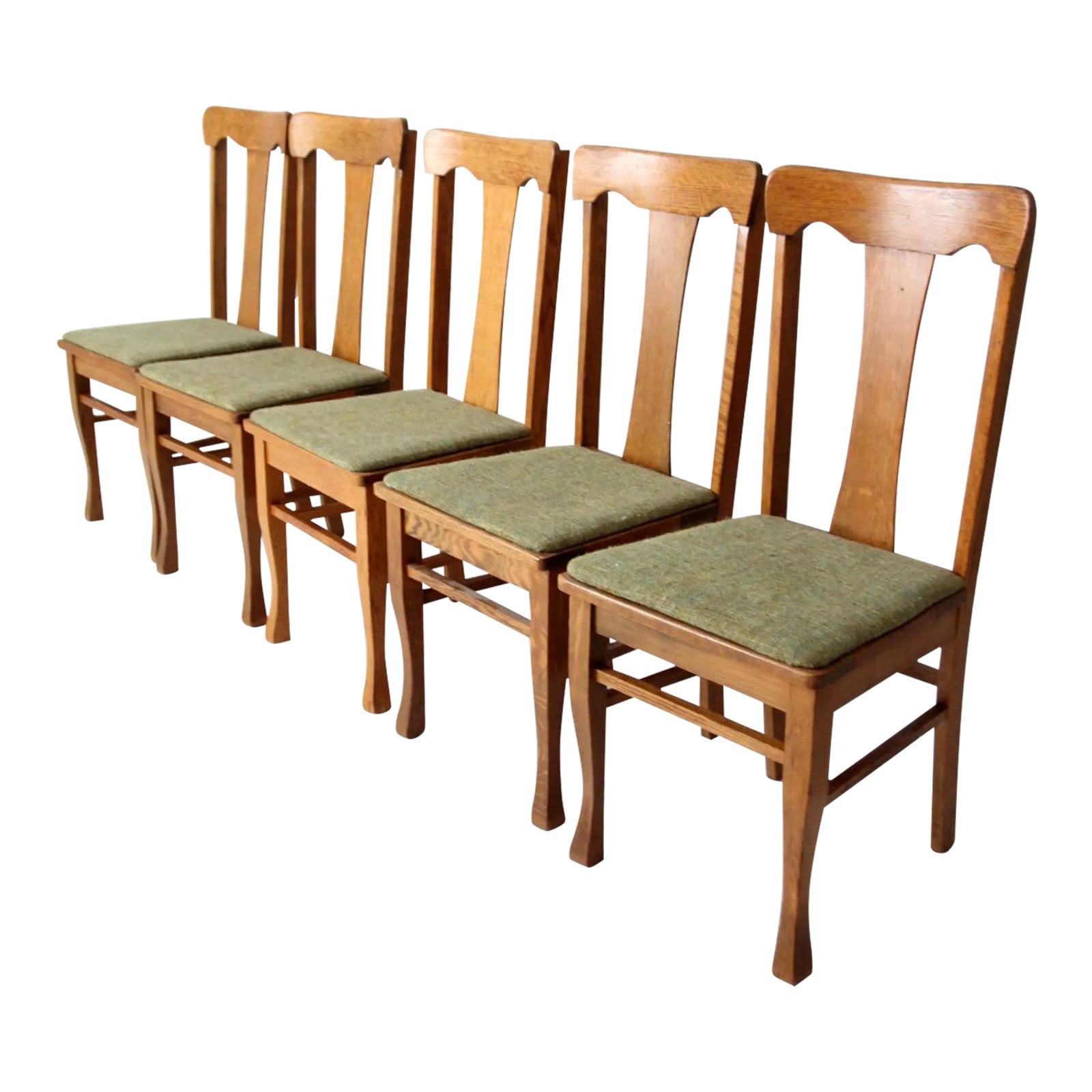 Mid Century Fiddleback Chairs Set 5 Chairish