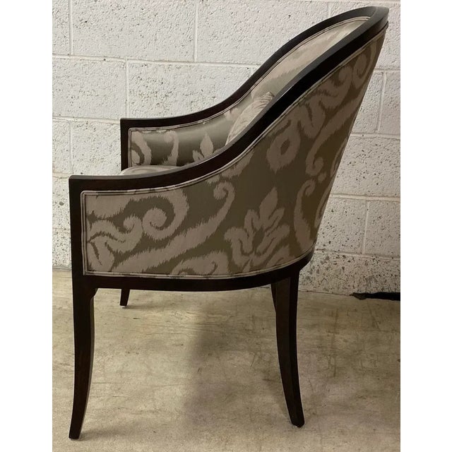 Dedar Upholstered & Mahogany Willa Chair From the Madeline Stuart Collection For Sale - Image 4 of 6