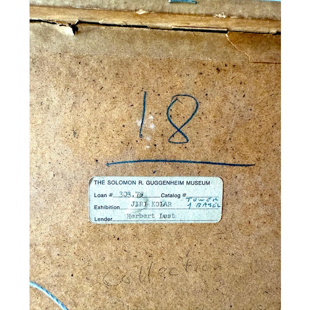 White Jiri Kolar, Original Guggenheim Museum Exhibited Jiri Kolar Collage Tower of Babel, c.1960's-1970's For Sale - Image 8 of 17