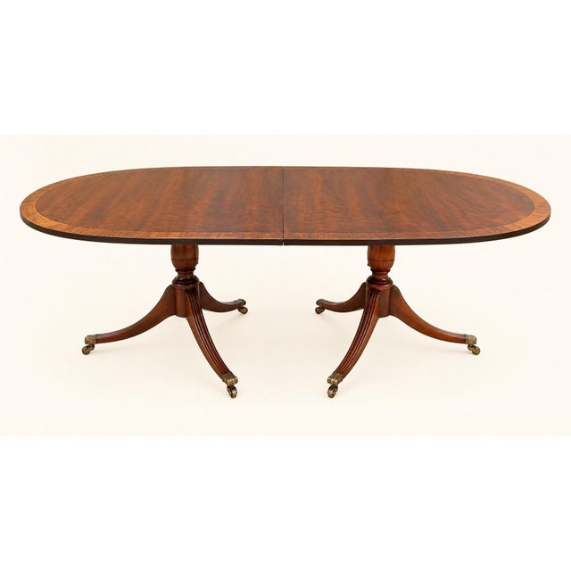 Large English Extendable Mahogany Table with Brass Claw Legs, 1890s For Sale - Image 6 of 13