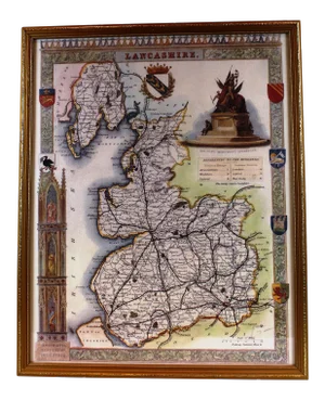 Pasargad N Y Lancashire Map Print