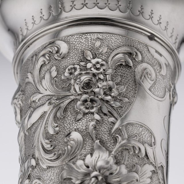 Antique German Silver Wine Goblet, 1890 For Sale - Image 11 of 18