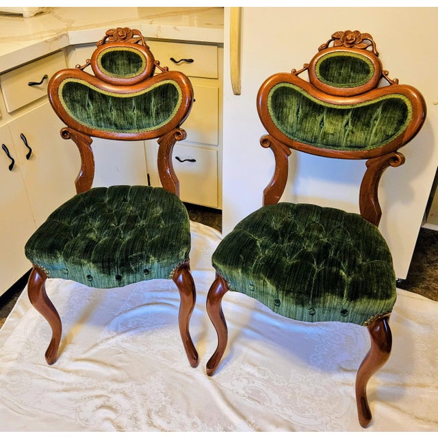 Bring a touch of Hollywood Regency opulence and romantic Victorian revival charm into your space with this stunning pair...