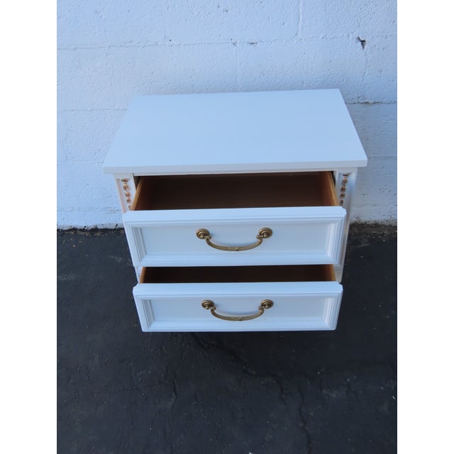 French Shabby Chic Painted Nightstand Side End Table 6581 For Sale In Miami - Image 6 of 14