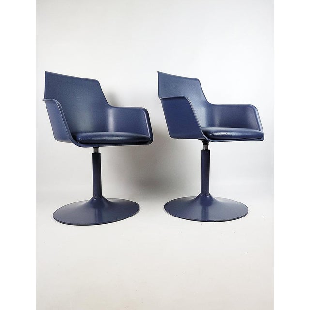 Blue Vintage Chairs, 1990s, Set of 2 For Sale - Image 8 of 13