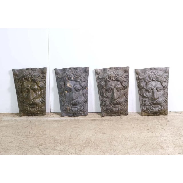 Mid 20th Century Mid 20th Century Cast Iron Figural Wind Face For Sale - Image 5 of 6