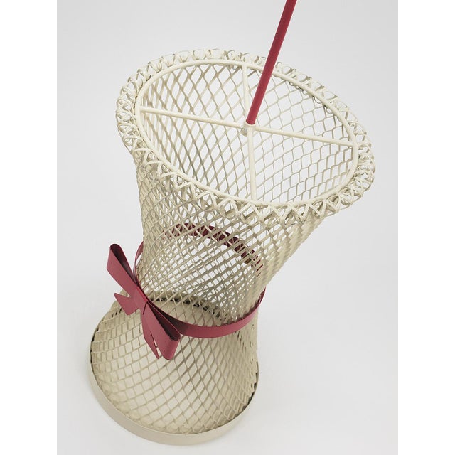 Metal Tie Bow Umbrella Stand in the style of Mathieu Matégot, France, 1950s For Sale - Image 13 of 16