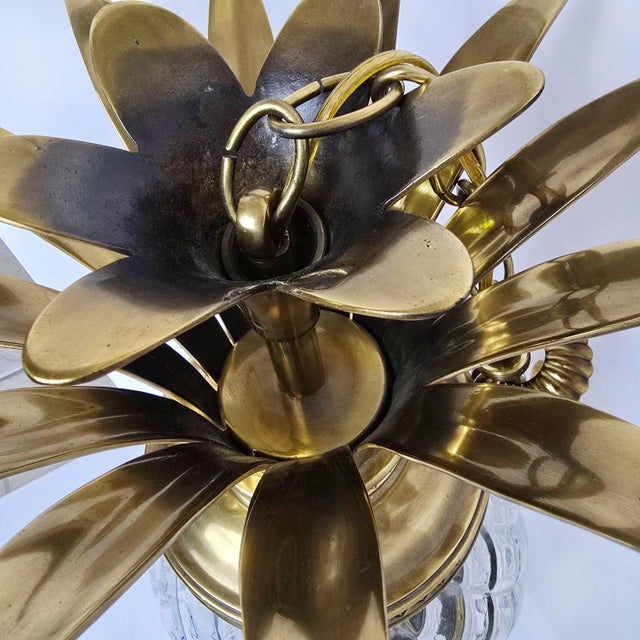 Hinkley Plantation Hanging Pineapple Pendant Light – Solid Brass Fixture For Sale - Image 9 of 13