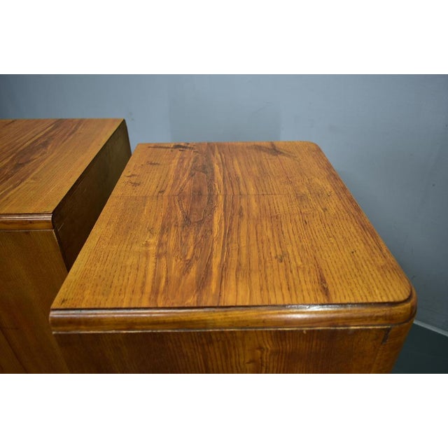 1940s Art Deco Bedside Tables, Czechoslovakia, Set of 2 For Sale - Image 17 of 18