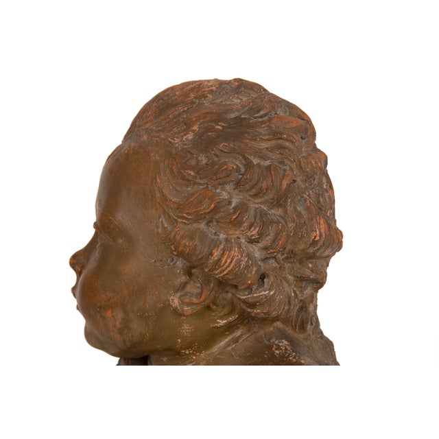 French Antique Terracotta Bust of Compte D’Artois by Fernand Cianciani For Sale - Image 14 of 18