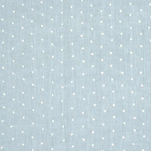Sample - Schumacher Pebble Embroidery Fabric in Sky For Sale