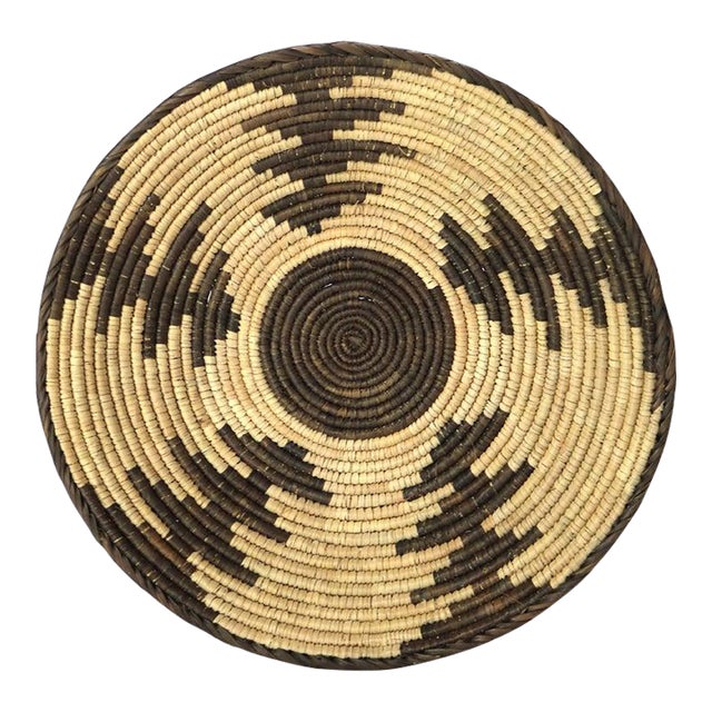 Vintage Southwest Native American Woven Reed Basket 20thC For Sale
