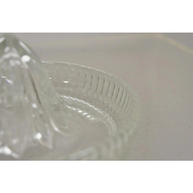Glass Vintage Art Deco Clear Glass Ribbed Hand Juicer Citrus Orange Handle & Lip For Sale - Image 7 of 9