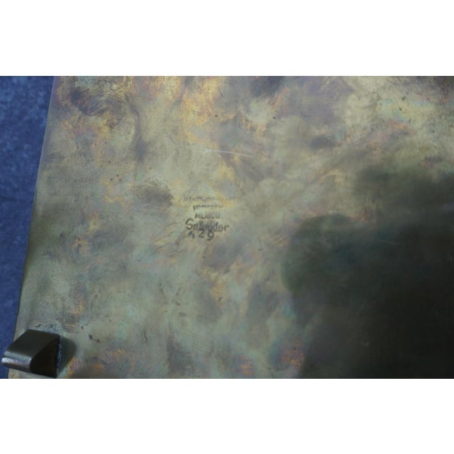 Mexican Mid 20th Century Salvador Terán Glass and Brass Box For Sale - Image 3 of 7