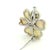 Vintage Italian 18k White Gold Mother-of-Pearl Diamond Flower Brooch, 1970s For Sale In Miami - Image 6 of 16