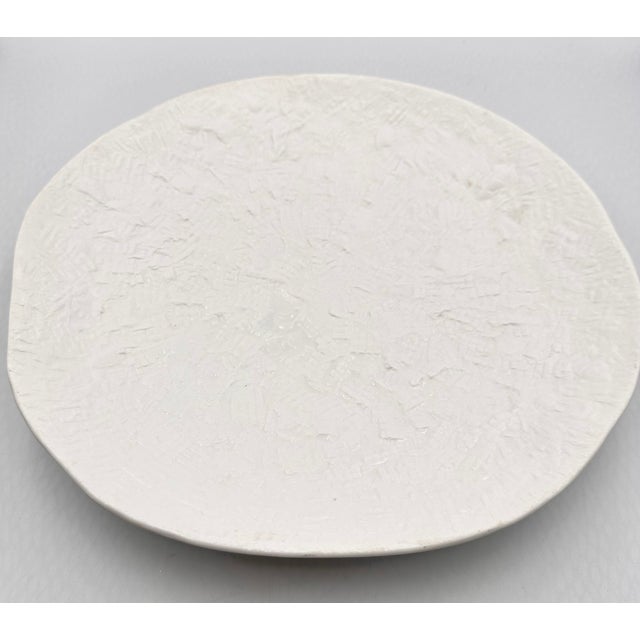 Contemporary Vintage Max Lamb 1882 Ltd. Crockery White 13' Large Platter / Bowl England For Sale - Image 3 of 6