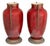 Pair of French Empire Style Gilt Metal Mounted Red Two Handle Vases, late 19th century, each of baluster form and stamped...