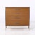 Paul McCobb for Calvin Linear Mid Century Walnut and Aluminum 4 Drawer Highboy Dresser This highboy measures: 36 wide x 18...