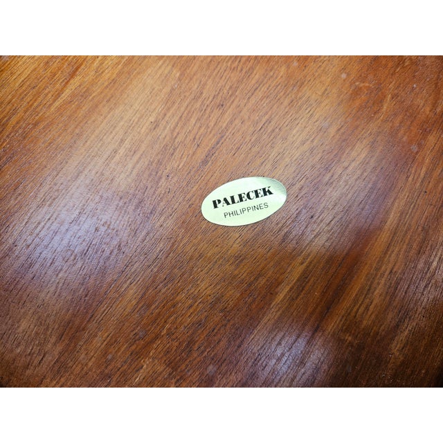 Palecek Tall Square Woven Rattan Bamboo Side Table For Sale - Image 12 of 13