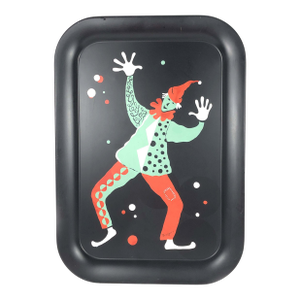 Mid-Century Berggren Metal Serving Tray Circus Clown, Circa 1950's